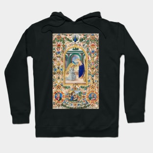 Virgin Mary Annunciation and Nativity Christmas Scene Hoodie